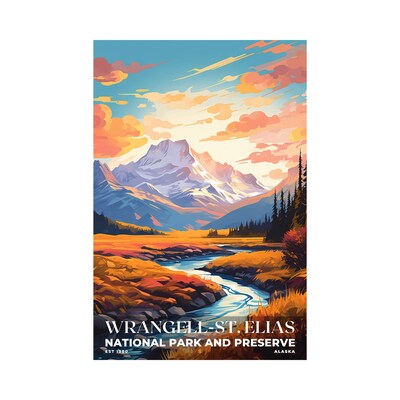 Wrangell-St. Elias National Park and Preserve Poster, Travel Art, Office Poster, Home Decor | S6 - image1